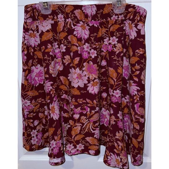 Nwot! LOFT Floral Flounce Hem Mini Skirt 100% Viscose Womens M #H49-19 - Picture 5 of 11